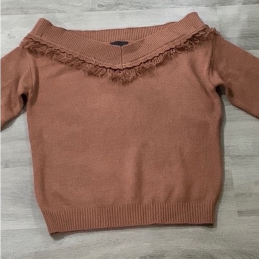 Brown Off The Shoulder Sweater NWT